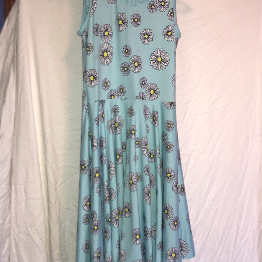Blue sunflower dress